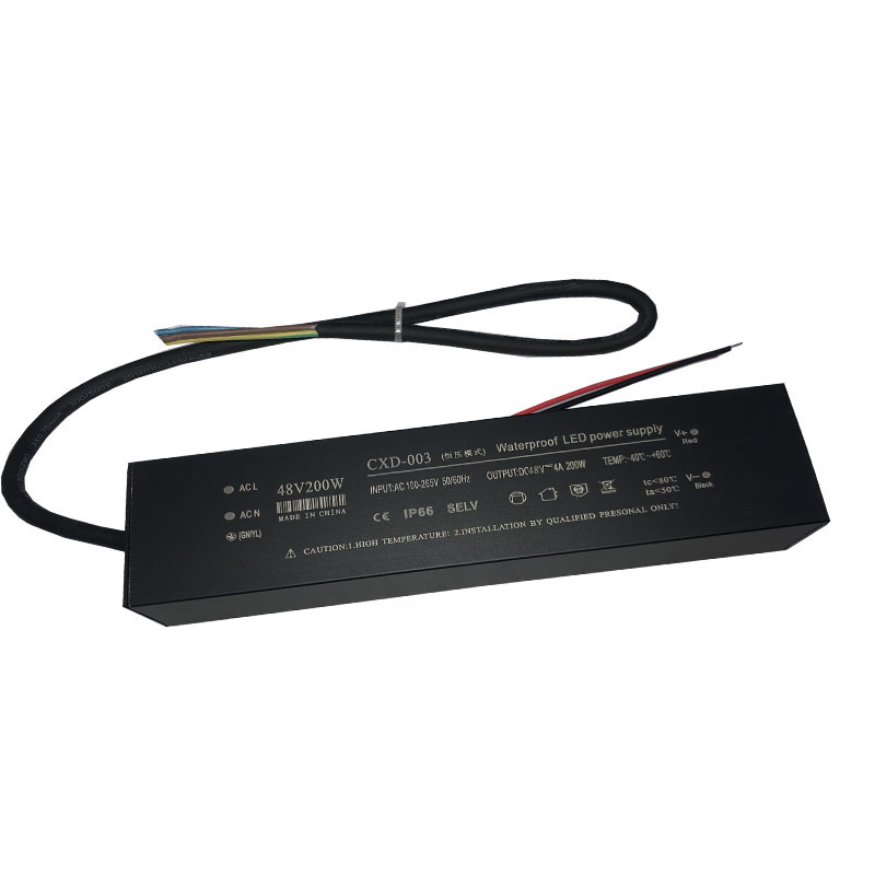 48V 200W υδατοστεγές σύστημα τροφοδοσίας LED χαμηλή θερμοκρασία και αδιάβροχη δοκιμή.